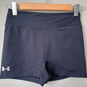 Under Armour Women Compression Shorts Small Black Court‎ Shorty HeatGear NEW